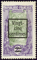 (*) Congo. No 89, "VINGT-/CINQ/CENTIMES" Encadré. - TB - Other & Unclassified