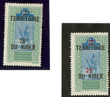 (*) Niger. No 19, "25c" En Noir Et En Rouge. - TB - Autres & Non Classés