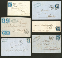 Lettre. Précurseurs. France No 14, Obl Pc Divers Sur 6 Lettres Pour La France. - TB - Other & Unclassified