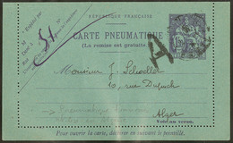 Lettre. Précurseurs. CL Pneumatique 1.50f Violet Chaplain, Utilisée En Algérie. - TB - Andere & Zonder Classificatie