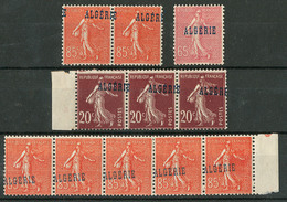 ** Variétés. Nos 13 Bande De Trois Bdf, 28 Bande De Cinq Bdf Et Paire, Avec Surch. Oblique Et à Cheval, 25a. - TB - Autres & Non Classés