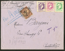 Lettre. Taxe. No 9 + France Poste Divers, Sur Enveloppe De Bastia Sept 44 Pour Constantine. - TB - Sonstige & Ohne Zuordnung