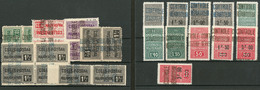 * Colis Postaux. Nos 10b, 12b, 13a, 14 Variétés De Perfos Paire Et Bloc De Quatre, 14a, 16 à 26, Qqs Ex **. - TB (cote M - Sonstige & Ohne Zuordnung