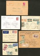 Lettre. Lot. 1928-1945, 6 Enveloppes Dont 2 Recomm., Affts Et Obl Divers. - TB - Other & Unclassified