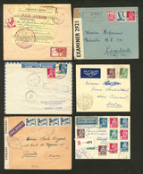 Lettre. Lot. 1943-1945, Six Enveloppes, Affts Et Destinations Divers. - TB - Andere & Zonder Classificatie