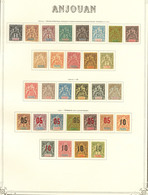 * ANJOUAN. Collection. 1892-1912 (Poste), Complète. - TB - Other & Unclassified
