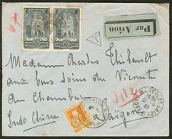 Lettre. Taxe. No 40 + France Poste 259 Paire, Sur Enveloppe De France 31.8.32 Pour Saïgon. - TB - Autres & Non Classés