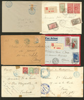 Lettre. Lot. 1892-1939, 6 Enveloppes Affts Divers Dont 3 Recommandées. - TB Ou B - Autres & Non Classés