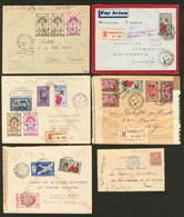 Lettre. Lot. 1908-1945, 6 Enveloppes Affts Divers Dont Censures. - TB - Other & Unclassified