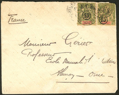 Lettre. No 58 (2 Dont Un Pd), Sur Enveloppe D'Avril 1901 Pour La France. - TB - Andere & Zonder Classificatie