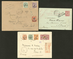 Lettre. Lot. 1915-1926, Trois Enveloppes Affts Divers Dont Une Recommandée. - TB - Other & Unclassified