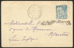 Lettre. Précurseurs. Enveloppe Entier 15c Bleu (CG N°51), Obl Cad La Rivière Fév 1903, Pour La France. - TB - Andere & Zonder Classificatie