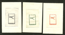 (*) Poste Aérienne. Epreuve Sur Cuvette, Type PA 2, Sans Teinte De Fond Ni Faciale, 4 Couleurs Différentes, Par Multiple - Andere & Zonder Classificatie