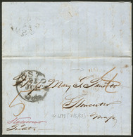 Lettre. Précurseurs. Lettre De St Pierre Juil 1853, Avec Marque Halifax Rouge Et Cad Boston. - TB - Altri & Non Classificati