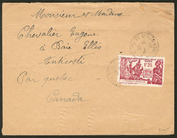 Lettre. No 189 (def Dans Un Angle), Sur Enveloppe De Janvier 40 Pour Le Québec. - TB - Other & Unclassified
