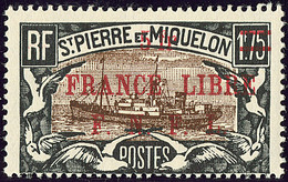 ** France-Libre. Surcharge Rouge. No 245b, Très Frais. - TB. - R - Other & Unclassified