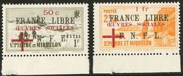 ** France-Libre. Nos 310, 311, Tous Deux Bdf, Pos. 23. - TB - Andere & Zonder Classificatie