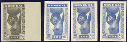 (*) Essai Non Dentelé, En Noir. Nos 148a ** Bdf, 163, 168 Et 169 En Bleu. - TB - Andere & Zonder Classificatie