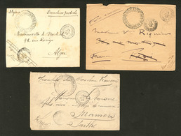 Lettre. Lot. 1899-1903, Trois Enveloppes En FM Avec Grand Cachet "Corps Expéditionnaire". - TB - Andere & Zonder Classificatie