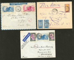 Lettre. Lot. 1927-1940, Trois Enveloppes Affts Divers. - TB - Other & Unclassified