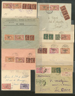 Lettre. Poste Aérienne. Lot. 1920-1921, 7 Enveloppes Et 2 Fragments, Affts Entre Les N°1 Et 9, + Qqs Ex Poste, Obl Et De - Autres & Non Classés