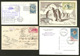 Lettre. Collection. 1932-1965, 4 CP Dont Deux Affts USA Et Norvège. - TB - Autres & Non Classés