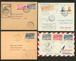 Lettre. Collection. 1954-1958, 4 Enveloppes, Cachets Divers. - TB - Other & Unclassified