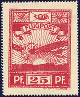 * Poste Aérienne. Vignette Précurseur "Flugpost 1913". Mi. N°10, 25pf Rouge, Quasiment **. - TB - Other & Unclassified