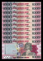 Sierra Leona Leone Lot Bundle 10 Banknotes 1000 Leones 2013 Pick 30b SC UNC - Sierra Leone