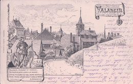 Valangin NE, Dessin De O. Huguenin, Litho (1.2.1899) Pli - Valangin