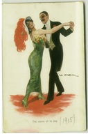 USABAL SIGNED 1910s POSTCARD - THE DANCE OF DAY - W.S.S.B. 1071 (BG311) - Usabal