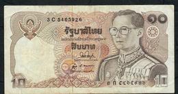 THAILAND P87b 10 BAHT 1980 #3C Signature 53 VF NO P.h. - Thaïlande