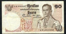 THAILAND P83i 10 BAHT 1969 #2H Signature 49 VF NO P.h. - Thaïlande