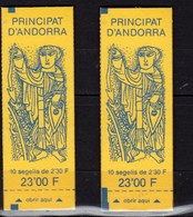 Principat D' Andorra 2 Carnets Neuf** N° 3 Non Ouverts 1990 - Postzegelboekjes