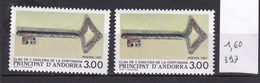 Principat D' Andorra 1987 2 Timbres Neufs - Unused Stamps