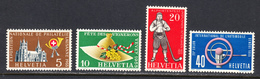 Switzerland 1955 Mint Mounted, Sc# 351-354, Yt 558-561, Mi 607-610 - Neufs