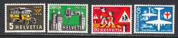 Switzerland 1956 Mint Mounted, Sc# 355-358, Yt 575-575, Mi 623-626 - Unused Stamps