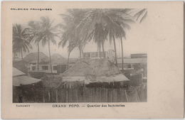 DAHOMEY - GRAND POPO - CPA - Quartier Des Factoteries -  Colonies Françaises - Village, Maisons - Dahome