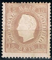 Portugal, 1870/6, # 38 J Dent. 13 1/2, P. Porcelana, Tipo I, MH - Ongebruikt