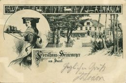 BÜCKEBURG, Mehrbildkarte, Forsthaus Heinemeyer Am Harrl (1899) Litho-AK - Bueckeburg