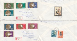 1968 MEXICO - Ungarn  MiNr: 2477-2483 Komplett 2 Rekobelege  Used - Zomer 1968: Mexico-City