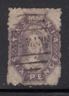 Tasmania 1864-91 Used Sc 32e 6p Queen Victoria Purple - Gebraucht