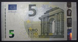 5 EURO Y005G3 DRAGHI GREECE SERIE YA Perfect UNC - 5 Euro