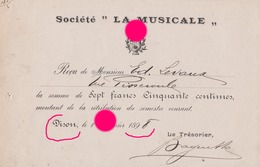 Dison 1898  Société LA MUSICALE RARE - 1800 – 1899