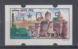 ISRAEL 1988 KLUSSENDORF ATM BETHLEHEM 0.05 SHEKELS NUMBER 023 - Viñetas De Franqueo (Frama)