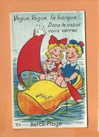 Carte à Système  - Vogue , Vogue La Barque Dans Le Sabot Vous Verrez  Berck Plage   -Dépliant 10 Vues - Berck