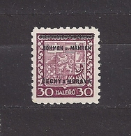 Bohemia & Moravia 1939 MNH ** Mi 5 Sc 5 Stamps Of CSR Overprinted In BÖHMEN U. MAHREN C2 - Neufs