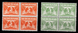 1926 Vliegende Duif Blokken Van 4, Blok Of 4  NVPH 173 En 175 MNH/** Postfris - Nuovi