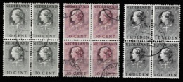 1951 Cour De Justice Blocks Of 4, Blokken Van 4  Gestempeld/ Cancelled - Service