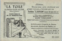 PUBLICITE -- La Toile - Elbeuf Sur Seine - Werbepostkarten